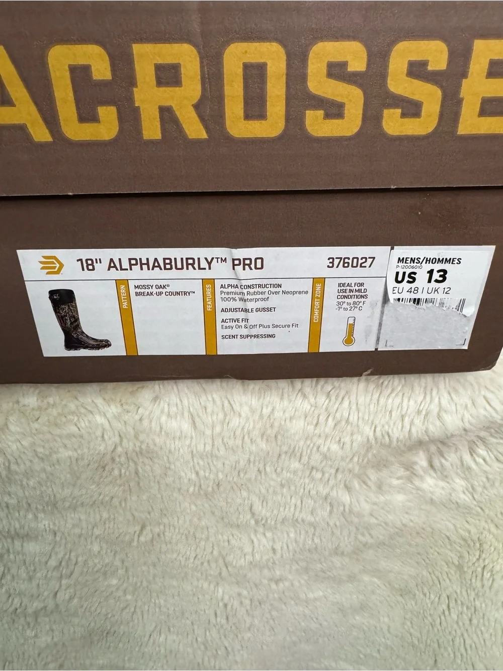 LaCrosse AlphaBurly Pro Hunting Boots for Men - Mossy Oak Break-Up Country